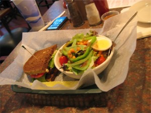 The Mediterranean Veggie Sandwich (with Salad) The Mediterranean Veggie Sandwich (with Salad)