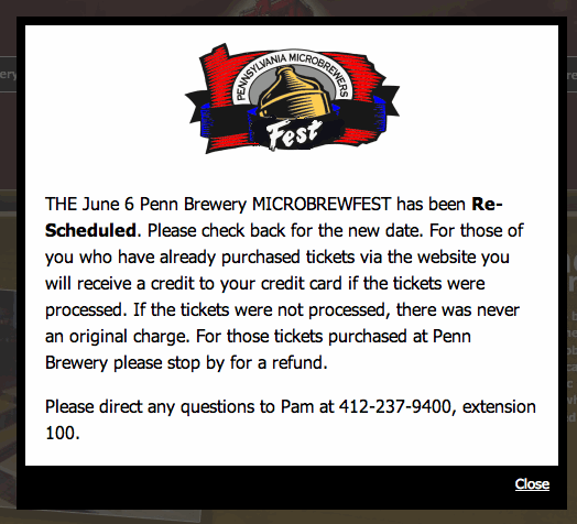 Microbrew Festival Postponed Microbrew Festival Postponed