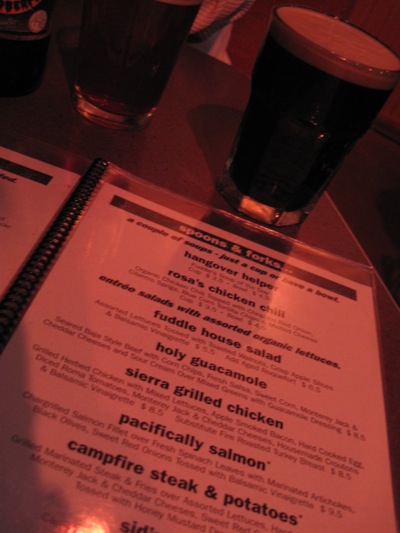 Fuel and Fuddle Menu